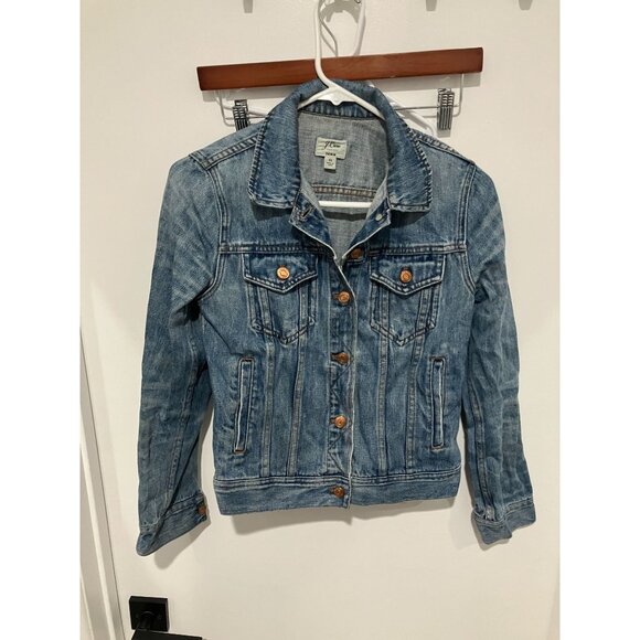 J. Crew Women's Button Down Denim Jacket, Blue, Size XS - Picture 1 of 4